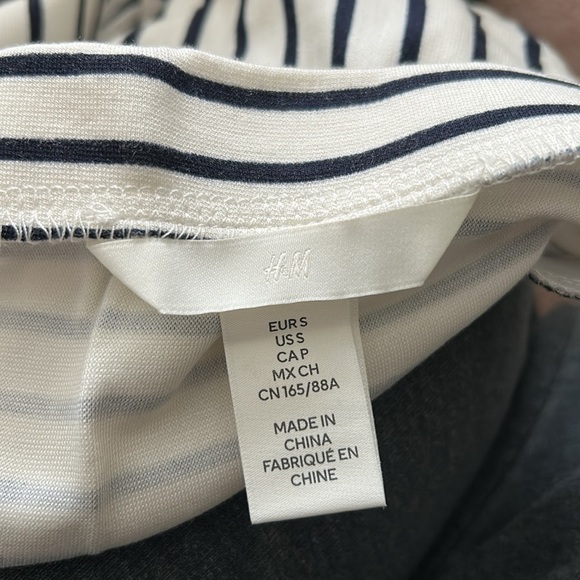 Striped Black and White Women's Top - Picture 5 of 7